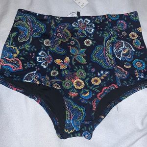 🆕 new J Crew size small high waisted floral swimsuit bottom swimwear swim